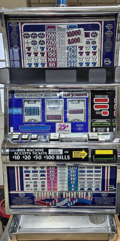 IGT S2000 Triple Double Red White & Blue Used Slot Machine