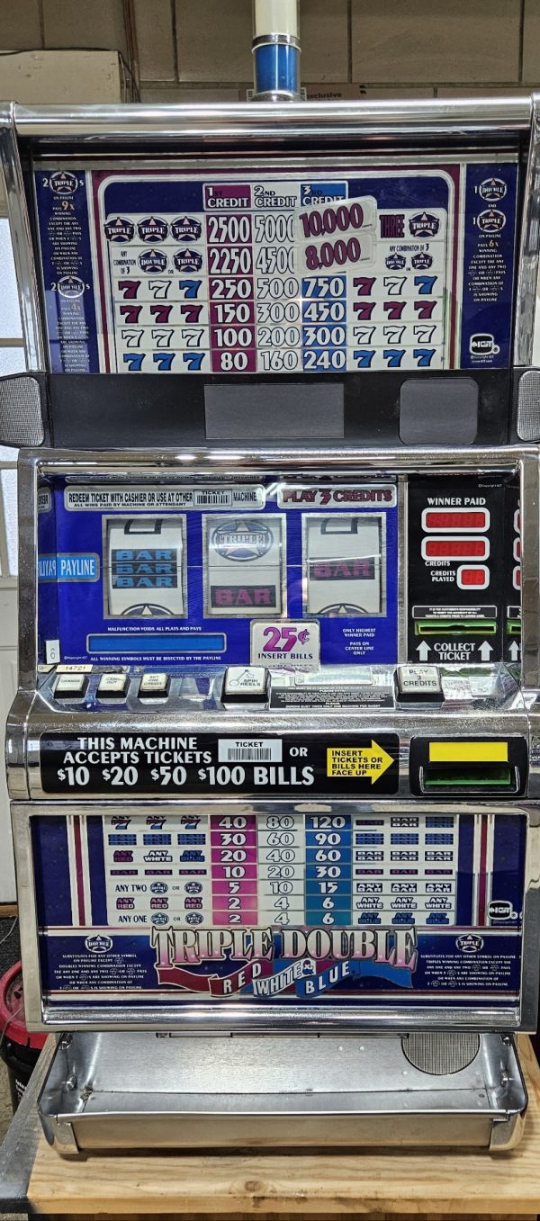 IGT S2000 Triple Double Red White & Blue Used Slot Machine